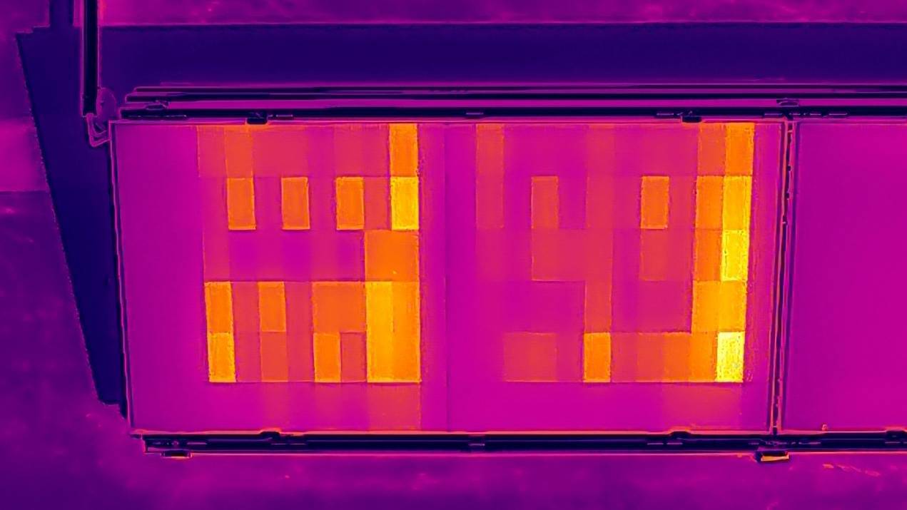 Termowizja instalacji fotowoltaicznej – obraz IR
